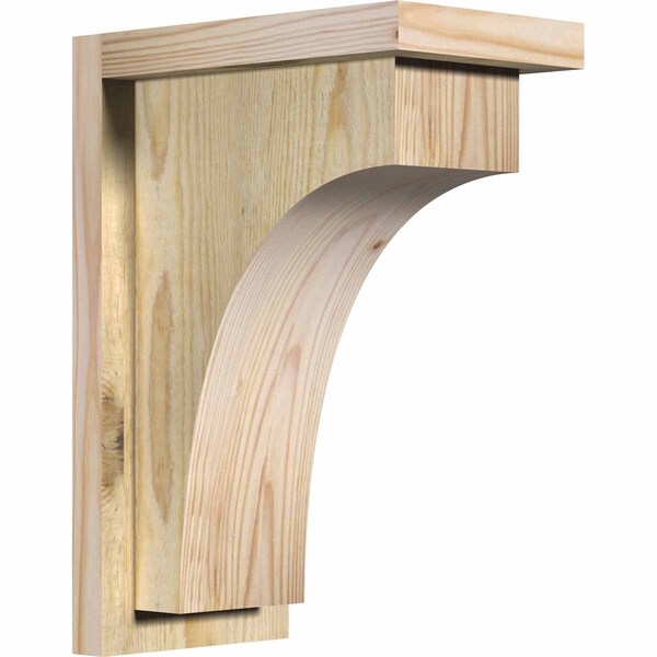Ekena Millwork Huntington Rough Sawn Corbel w/Backplate, Douglas Fir, 6"W x 10"D x 14"H COR06X10X14HUN01RDF - main